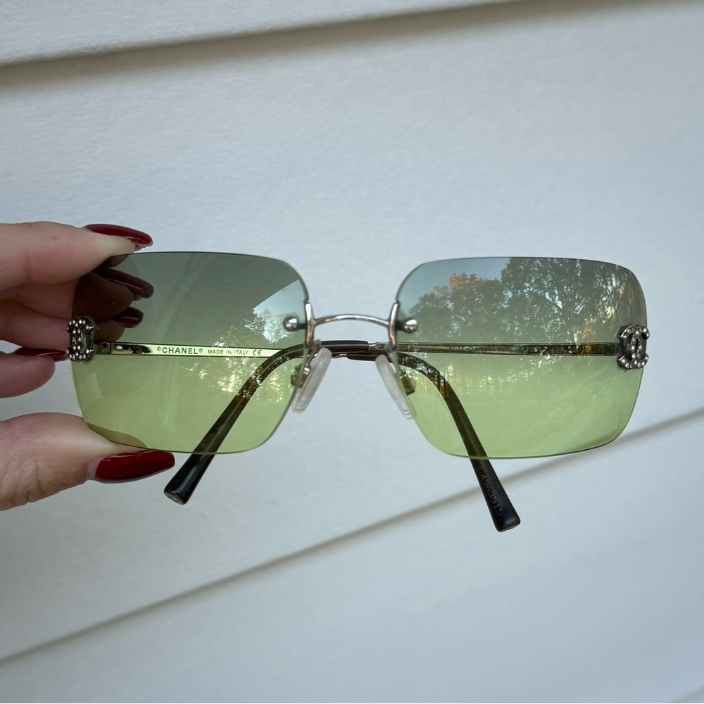 Chanel sunglasses | green frames | Y2K sunglasses